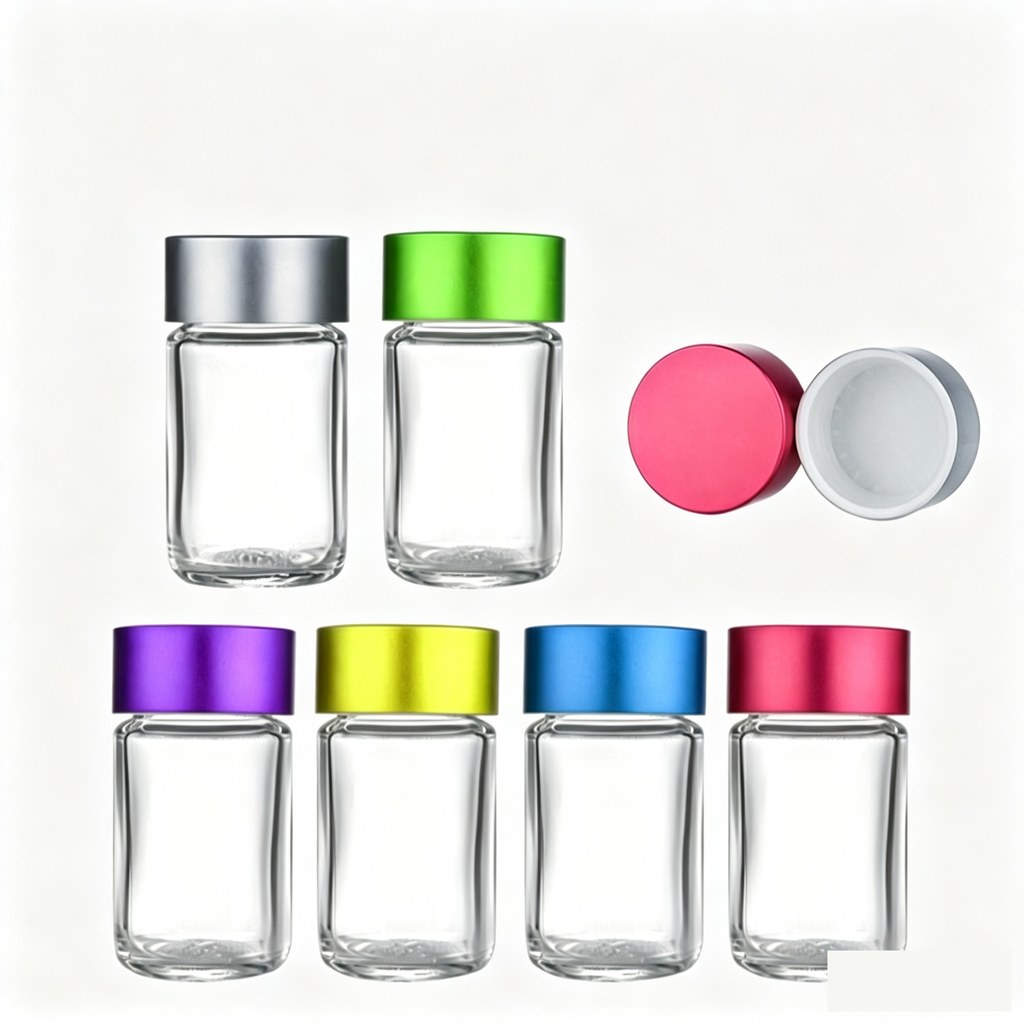 Glass pre-roll tubes with colorful caps