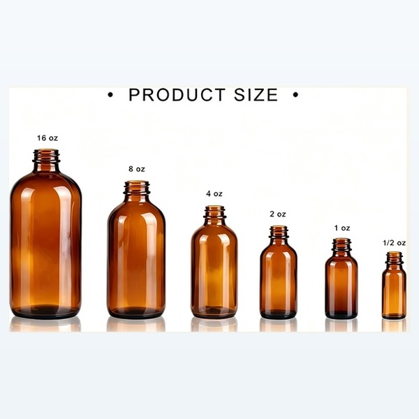 Amber glass dropper bottles for essential oils and tinctures