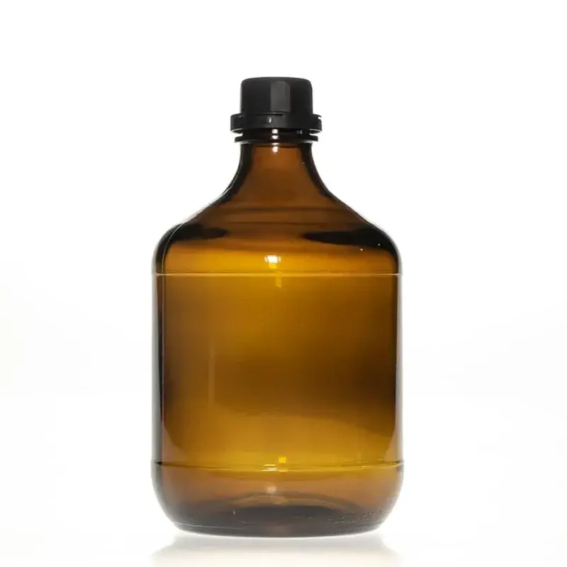 2.5L Amber Glass Bottle W/ Tamper-Evident Cap