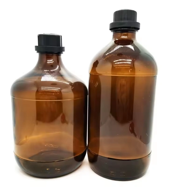 1 Liter 2.5 Liter Screw Top Amber Chemical Glass Reagent Bottle For Laboratory With Tamper Evident Cap