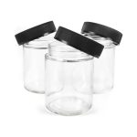 Wholesale Child Resistant Thick Wall Cr Glass Jar 2 4 8 10oz Straight Sided Rounded Glass Container For 3.5g Flowers | Eaglebottle