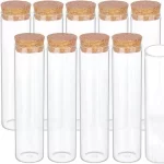 Wholesale Wholesale 10ml Borosilicate Glass Test Tube Vial Cork Stopper Custom 30ml 40ml 50ml 60ml 80ml 100ml Clear Tubular Vial | Eaglebottle