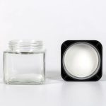 Wholesale Flower Packaging Smell Proof 3oz 4oz 5oz Square CR Glass Jar with Child Resistant Plastic Lids | Eaglebottle