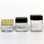 Wholesale Flower Packaging Smell Proof 3oz 4oz 5oz Square CR Glass Jar with Child Resistant Plastic Lids | Eaglebottle