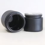 Wholesale Child Resistant Matte Black White Jar Custom 2oz 3oz 4oz 5oz Flower Packaging Glass Jar With Black Plastic Screw Lid | Eaglebottle