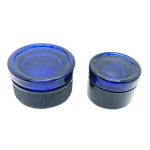 Wholesale Wholesale 5 Ml 9MI Mini Oval Crc Cap Baller Container Blue 3Ml 7ML Glass CBD Concentrate Jar With Childproof Cap | Eaglebottle