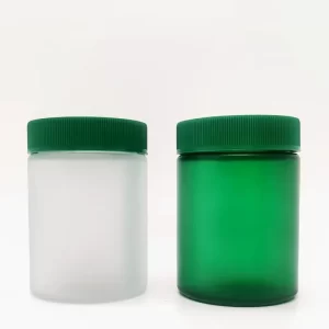 Wholesale 150ml 200ml 300ml Recyclable Refill Large Pressed Screw Cap pre rolled Child Resistant Glass Jar for medical packaging