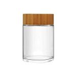 Wholesale Straight Side Premium Quality Customized Printing candy jars 3.5g 3oz 4oz Child Resistant Glass Jar with CR wooden grain Lid | Eaglebottle