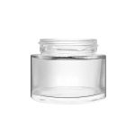 Grousshandel 2OZ 3OZ 6OZ Ronn riichtaus Säit kloer Glas Jar mat Kand resistent géint Bambus Deckel 3.5g Glass Stash Blummen Jar | Eagleflasche