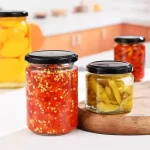 Wholesale Glass Storage Jar 30ml-1000ml Empty Round Hermetic Pickle Canned Food Jam Glass Container With Metal Lid | Eaglebottle