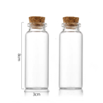 Wholesale Diameter 30mm 30ml 35ml 40ml 50ml 60ml gift glass Vials Test Tube With Cork flat bottom Transparent Lab Empty Scented tea Tubes | Eaglebottle