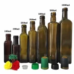 Wholesale Bulk Sesame Oil Bottle 250ml 500ml Stocked Empty Square Round Amber Green Clear Glass Bottle Olive Oil Bottle With Pourer | Eaglebottle