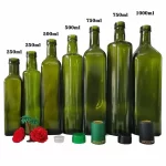 Wholesale Bulk Sesame Oil Bottle 250ml 500ml Stocked Empty Square Round Amber Green Clear Glass Bottle Olive Oil Bottle With Pourer | Eaglebottle