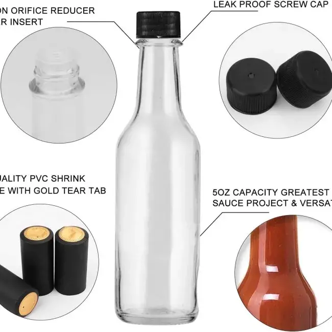 Glass Woozy Sauce Bottle