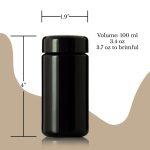 Wholesale 1 Oz 3 OZ Natural Uv Violet Glass Bottle 250ml 500ml Black Glass Jar Screw Top Cap Cream Protection Cr Nutraceutical Supplement Glass Jar | Eaglebottle