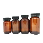 Wholesale Pharmaceutical 30ml 60ml 100ml 200ml 500ml Glass Pill Bottle Wide Mouth Amber Glass Tablet Jar For Pill Capsule Packaging | Eaglebottle