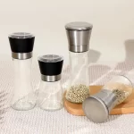 Wholesale ABS Plastic And Pepper Grinder Mill Bottle Spice Jar 180ml 200ml Glass Manual Grinding Bottle | Eaglebottle