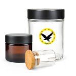 Wholesale 1oz 2oz 3oz 4oz Straight Sided Glass CBD Jar -CRC Cap | Eaglebottle