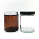 Wholesale 6oz 8oz 9oz Clear/Amber /Blue Straight sided Glass Jar W/ Cap | Eaglebottle