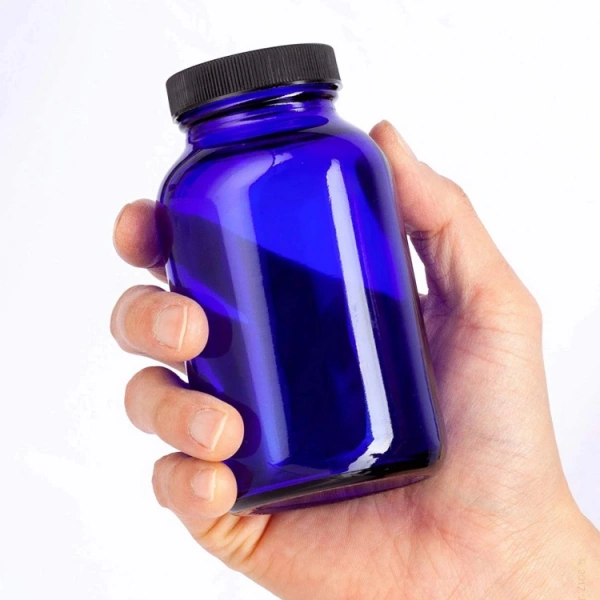 blue packer bottle