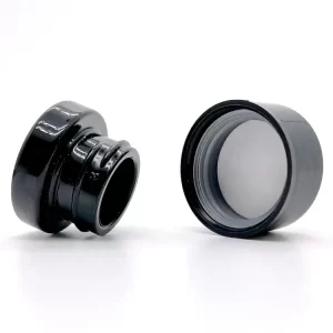 Round Black UV Glass Cannabis Concentrate Jar 3ml 5ml 7ml 9ml