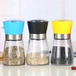 Wholesale ABS Plastic And Pepper Grinder Mill Bottle Spice Jar 180ml 200ml Glass Manual Grinding Bottle | Eaglebottle