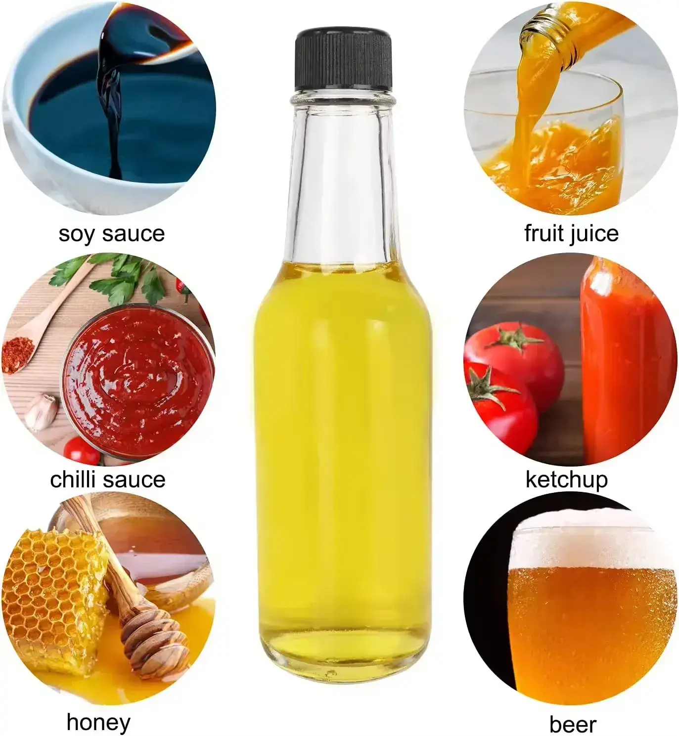 hot sauce glass bottle