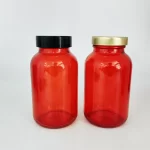 Wholesale Wide Mouth 100CC Clear amber blue Frosted Pill Supplement Capsule Glass Bottle with Plastic Cap 100ml for Health Product Use | Eaglebottle