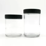 Wholesale 1oz 2oz 3oz 4oz 5oz 8oz 10oz 12oz 16oz 18oz Sided Clear Glass Child Resistant Proof Weed Jars | Eaglebottle