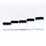 Wholesale 1oz 2oz 3oz 4oz 5oz 8oz 10oz 12oz 16oz 18oz Sided Clear Glass Child Resistant Proof Weed Jars | Eaglebottle