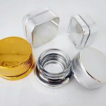 Wholesale 5ml 7ml 9ml Tiny Vaccum Jar Sealer Concentrates Glass Gold Sliver UV Concentrate Jars Wax Child Proof Containers Oil | Eaglebottle