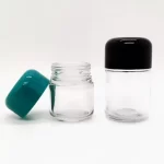 Wholesale Round Clear 1oz 2oz 3oz 4oz Glass Marijuana Jar With Dome Child Resistant Cap | Eaglebottle